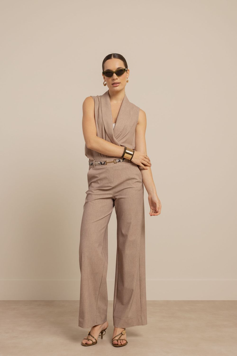 Lexie linen look trousers latte | Studio Anneloes Lexie linen look trousers latte | Studio Anneloes