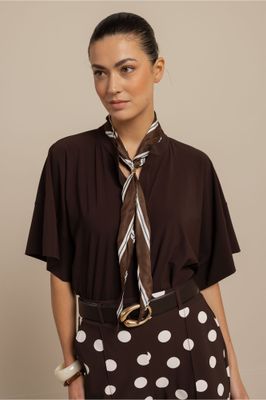 Laureen blouse espresso | Studio Anneloes Laureen blouse espresso | Studio Anneloes