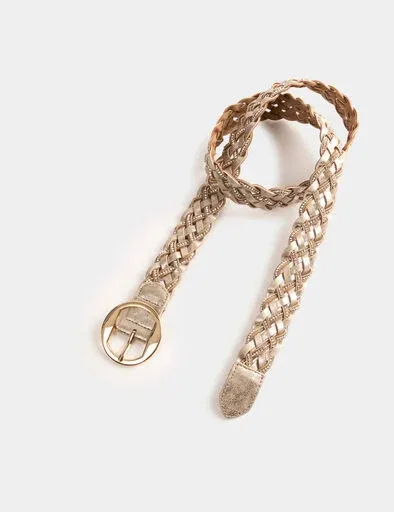 3Glad riem Gold yellow | Morgan