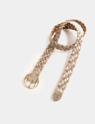 3Glad riem Gold yellow | Morgan