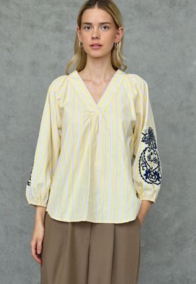 Love-1597 blouse Straw stripes | Love & Divine Love-1597 blouse Straw stripes | Love & Divine