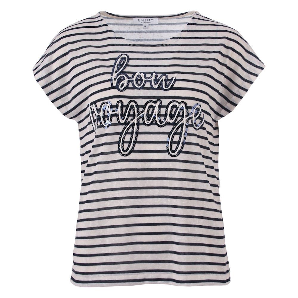 Bon voyage t-shirt navy | Enjoy Bon voyage t-shirt navy | Enjoy