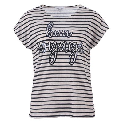 Bon voyage t-shirt navy | Enjoy Bon voyage t-shirt navy | Enjoy