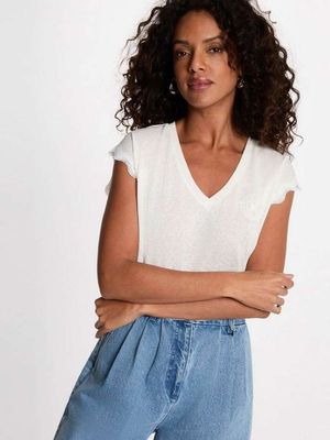 Decume v-neck t-shirt Offwhite | Morgan
