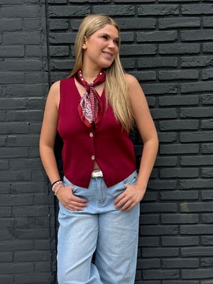 MDeli gilet Rumba Red | Morgan MDeli gilet Rumba Red | Morgan