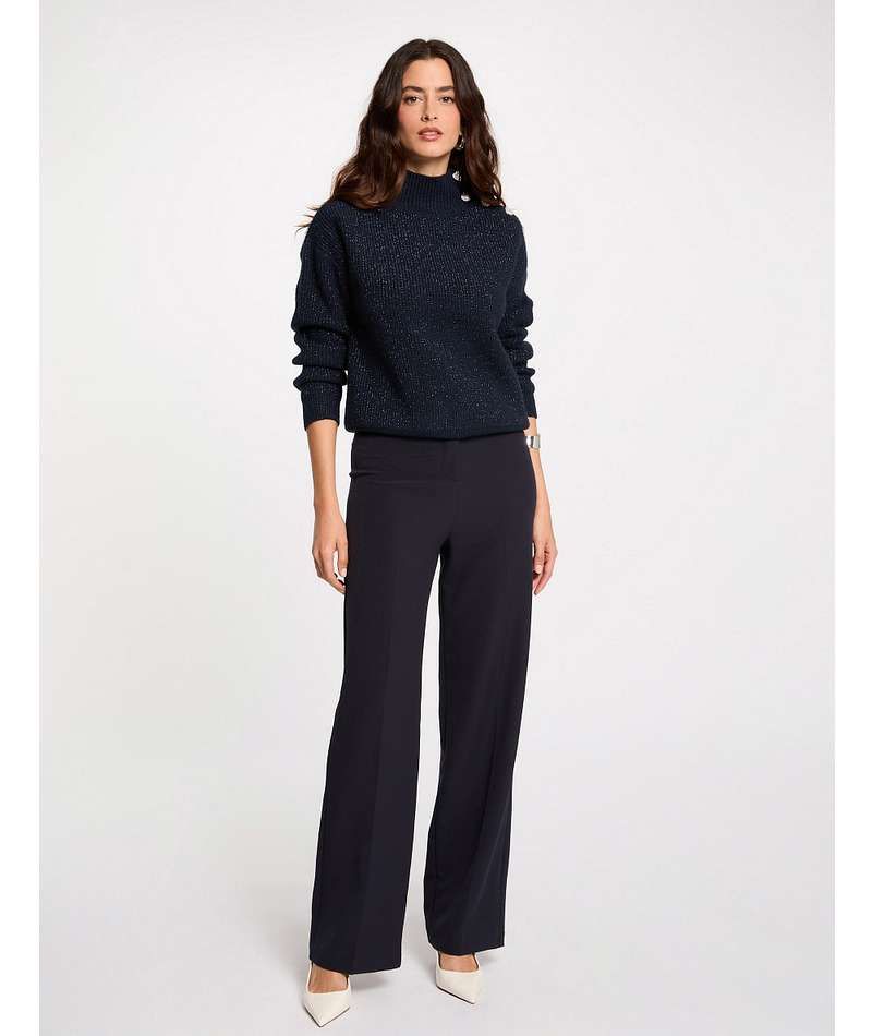 Poya straight trousers Navy | Morgan Poya straight trousers Navy | Morgan