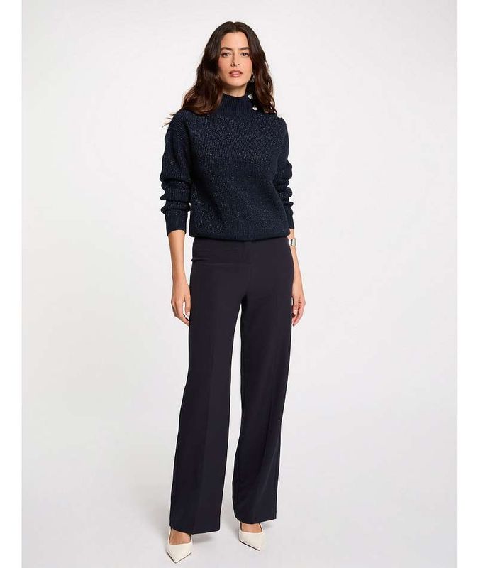 Poya straight trousers Navy | Morgan Poya straight trousers Navy | Morgan