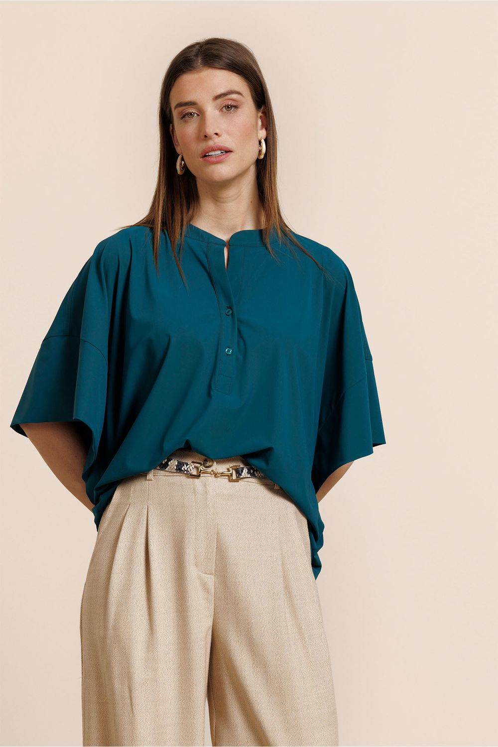 Laureen blouse Teal | Studio Anneloes Laureen blouse Teal | Studio Anneloes