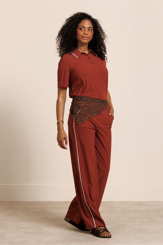 Lexie piping trousers Rust | Studio Anneloes Lexie piping trousers Rust | Studio Anneloes
