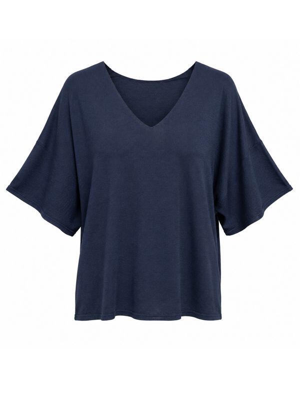 Oversized vhals viscose lurex top navy | Inspired by Rootz69