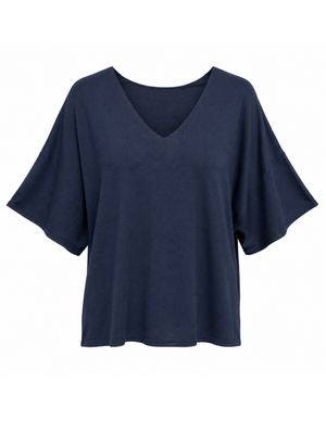 Oversized vhals viscose lurex top navy | Inspired by Rootz69 Oversized vhals viscose lurex top navy | Inspired by Rootz69