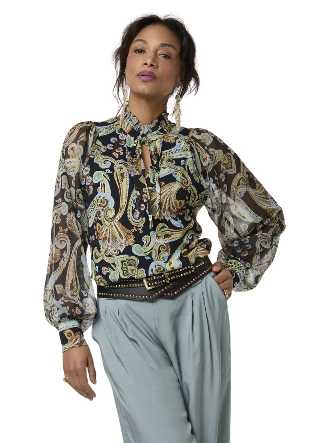 20186 Jolanda Paisley top blue | Tessa Koops 20186 Jolanda Paisley top blue | Tessa Koops