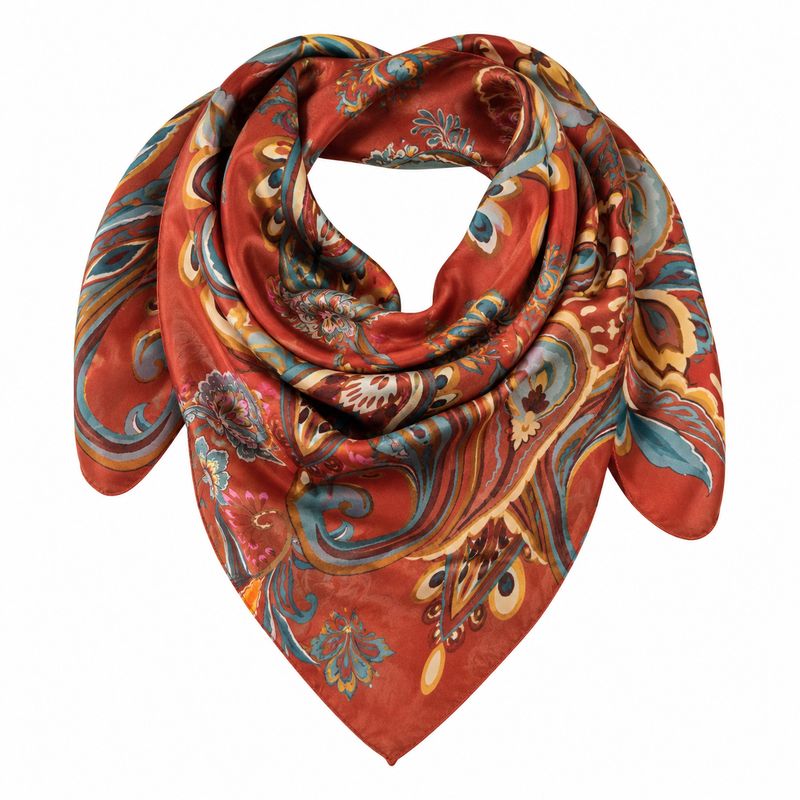 8020 Lola small Misurino scarf Rusty Orange | Tessa Koops