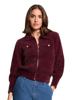 MDomi fluffy vest Prune | Morgan MDomi fluffy vest Prune | Morgan