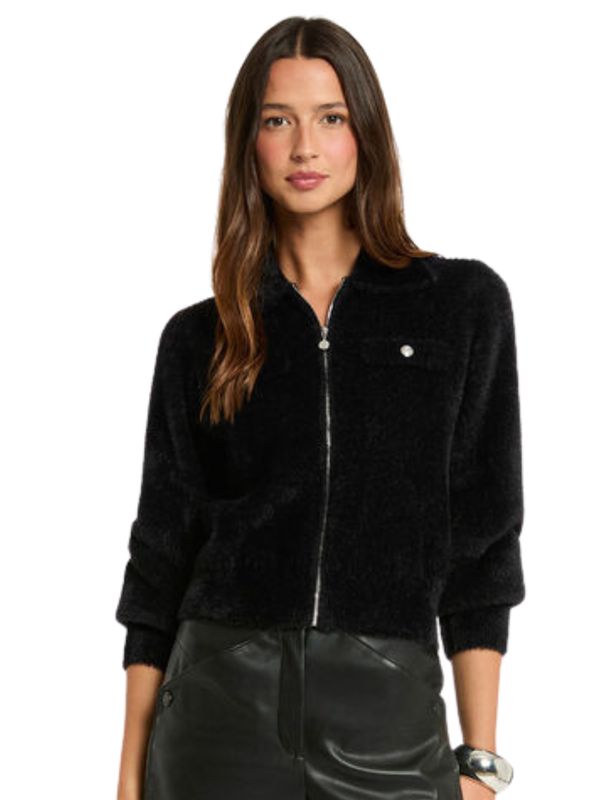MDomi fluffy vest zwart | Morgan MDomi fluffy vest zwart | Morgan