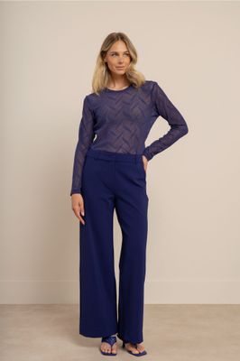 Reagan lace top ink blue | Studio Anneloes Reagan lace top ink blue | Studio Anneloes