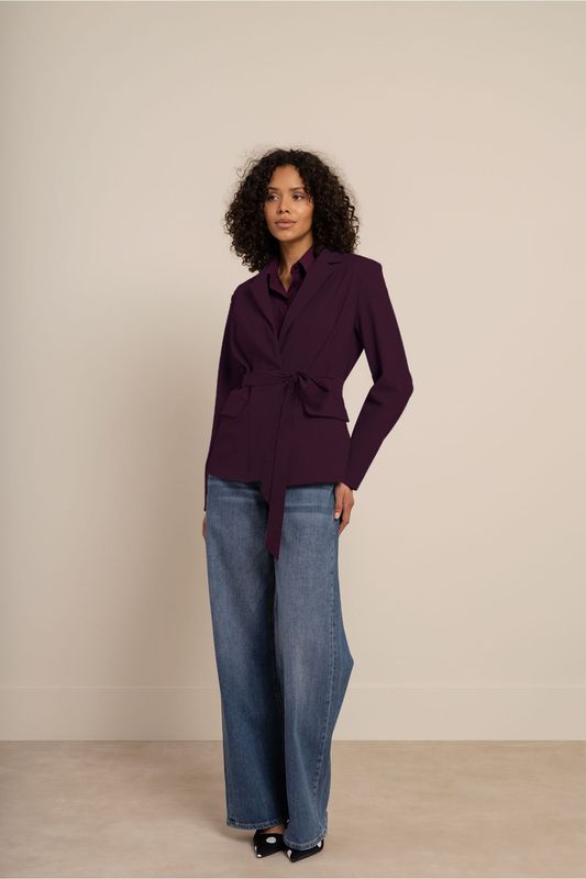 Elin bonded blazer blackberry | Studio Anneloes Elin bonded blazer blackberry | Studio Anneloes