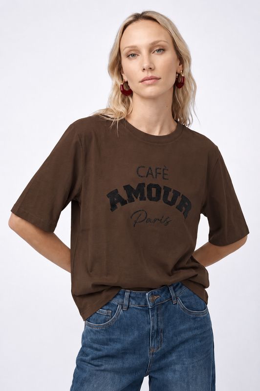 Amour t-shirt Brown | Florez Amour t-shirt Brown | Florez
