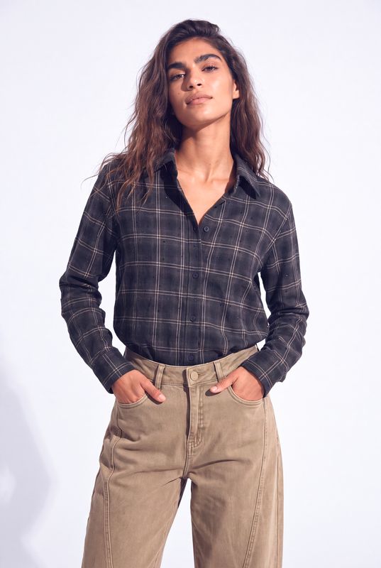 Demie blouse Blue Check | Florez Demie blouse Blue Check | Florez