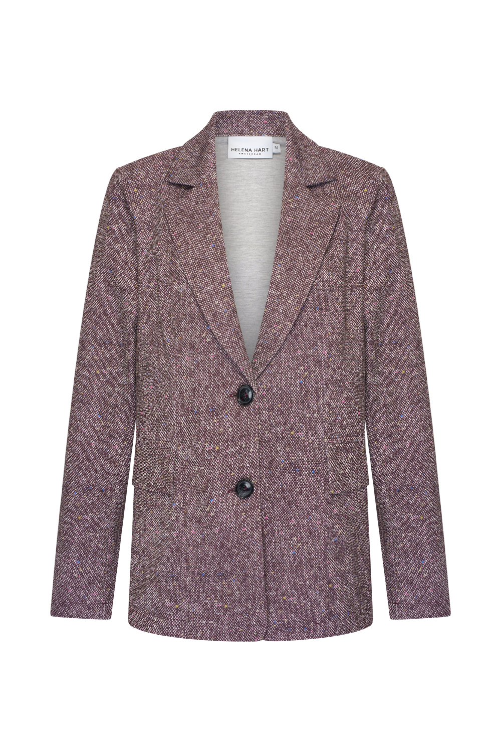 Helena Hart Blazer Nick Lano Lurex Donegal Tweed Burgundy Helena Hart Blazer Nick Lano Lurex Donegal Tweed Burgundy