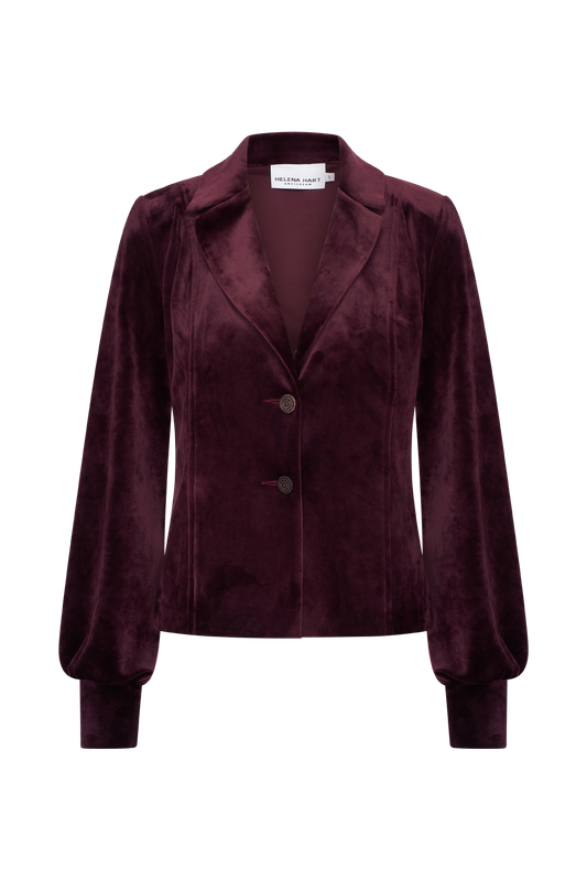 Blazer Lora velour Burgundy | Helena Hart Blazer Lora velour Burgundy | Helena Hart