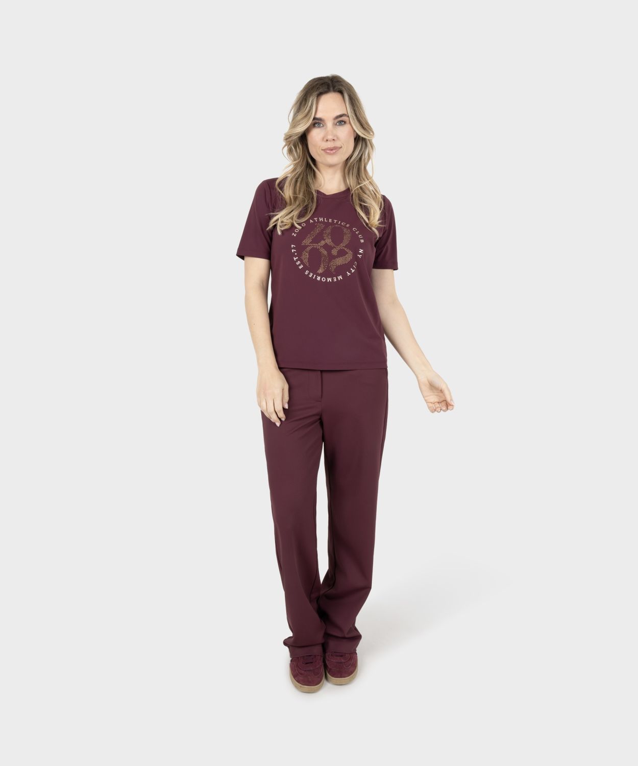 Zoso Britt T-Shirt Bordeaux Zoso Britt T-Shirt Bordeaux