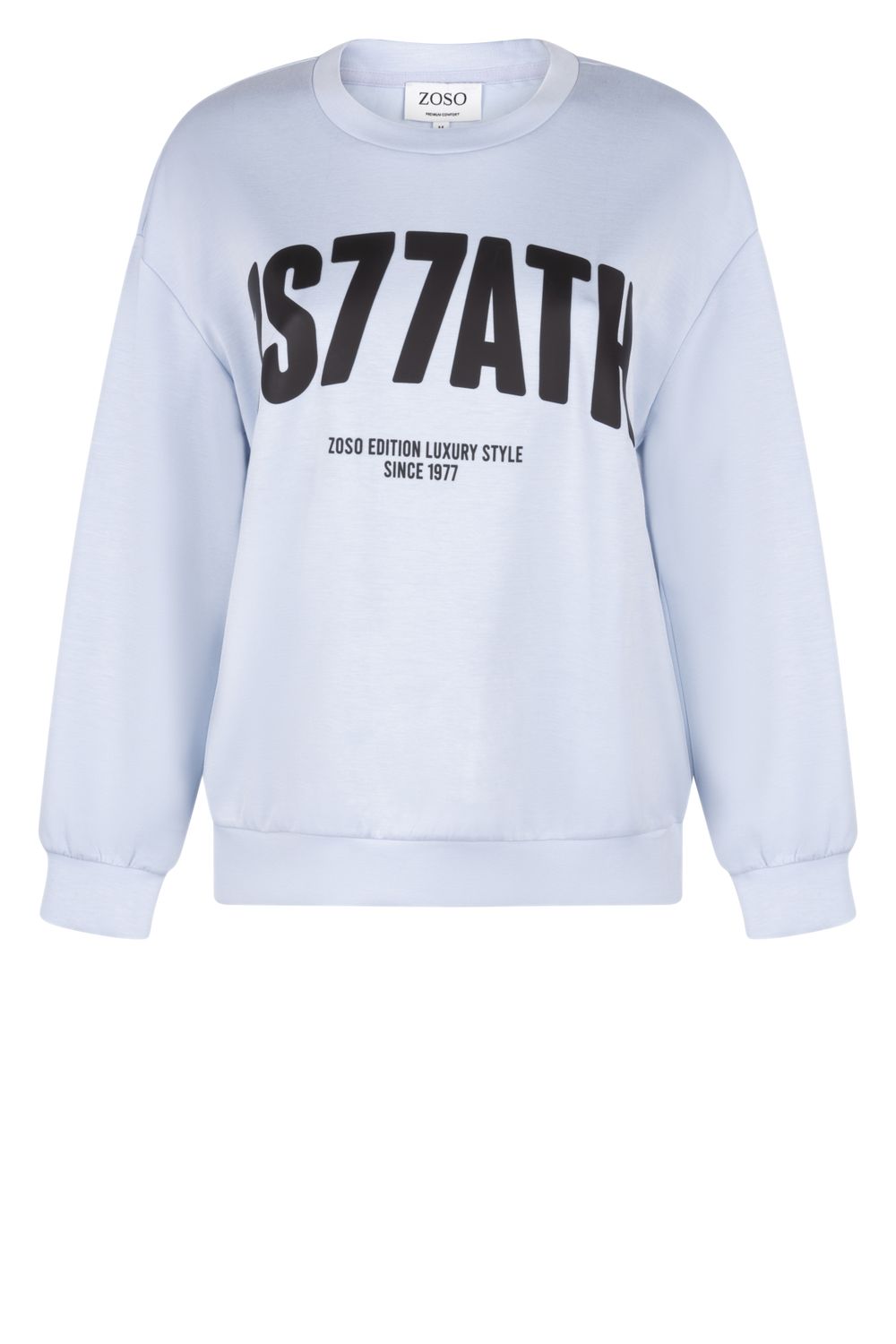 Zoso Tessa Logo Sweater Light Blue Espresso Zoso Tessa Logo Sweater Light Blue Espresso
