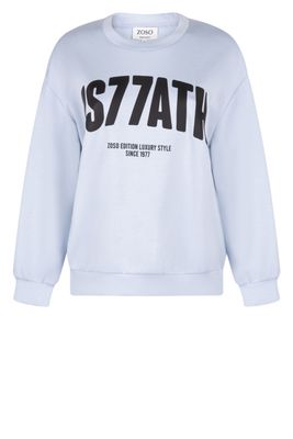 Zoso Tessa Logo Sweater Light Blue Espresso Zoso Tessa Logo Sweater Light Blue Espresso