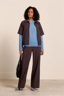 Studio Anneloes Marcella Stripe Jacket Chestnut Espresso Studio Anneloes Marcella Stripe Jacket Chestnut Espresso