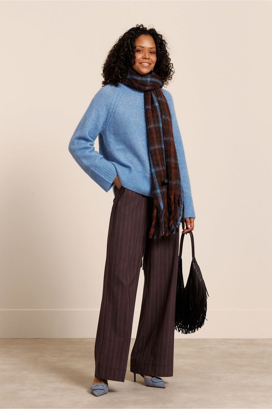 Studio Anneloes Marlise Stripe Trousers Chestnut Espresso Studio Anneloes Marlise Stripe Trousers Chestnut Espresso