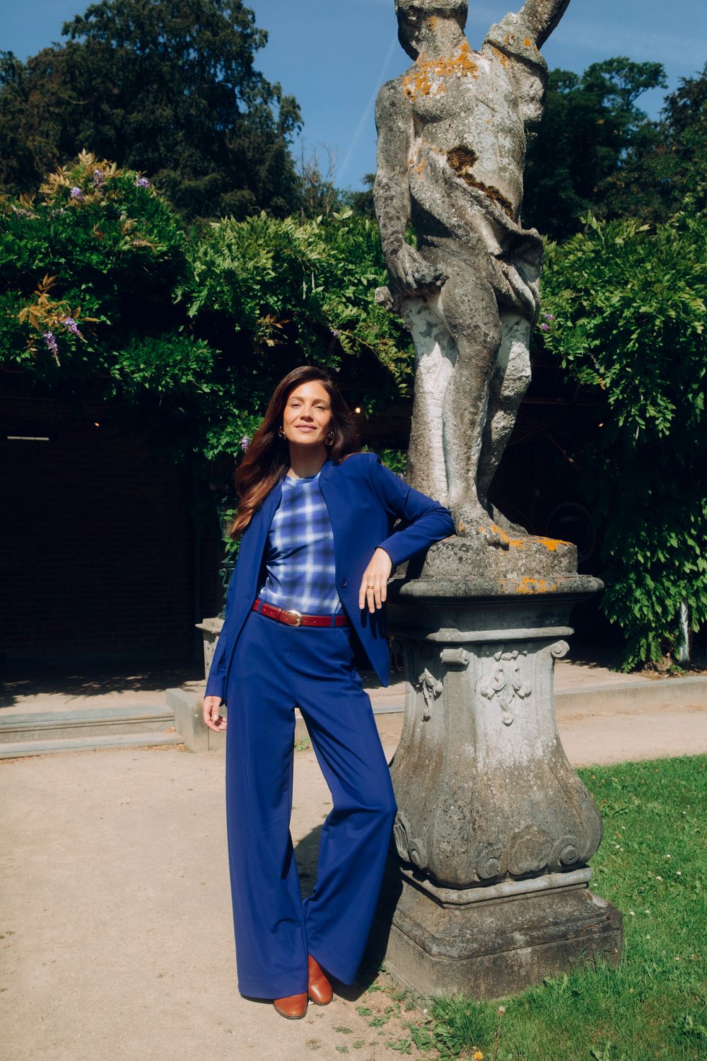 Studio Anneloes Lexie Bonded Trousers Ink Blue