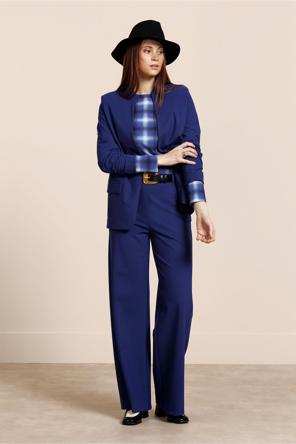 Studio Anneloes Marita Bonded Blazer Ink Blue Studio Anneloes Marita Bonded Blazer Ink Blue