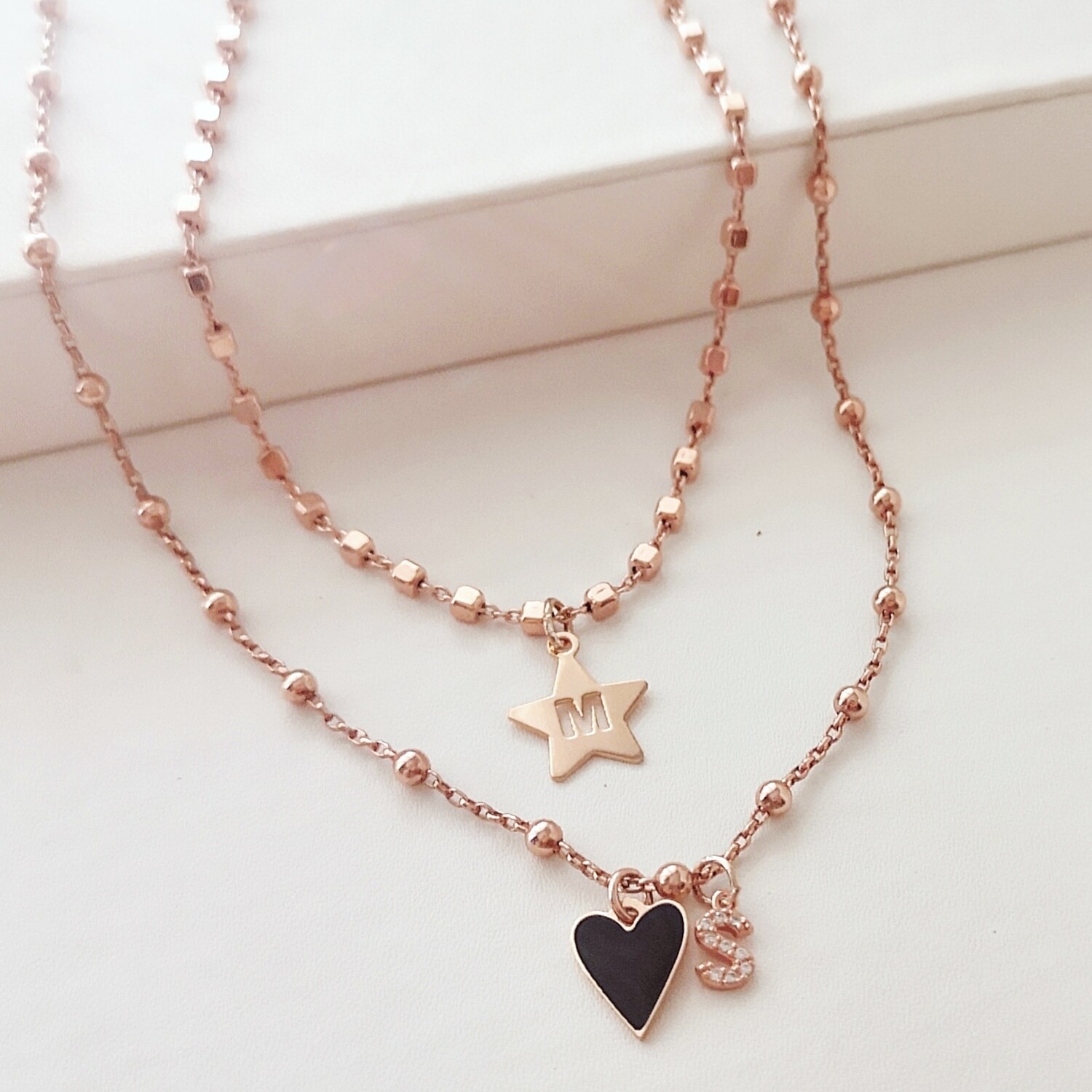 COLLANA STELLA E CUORE  