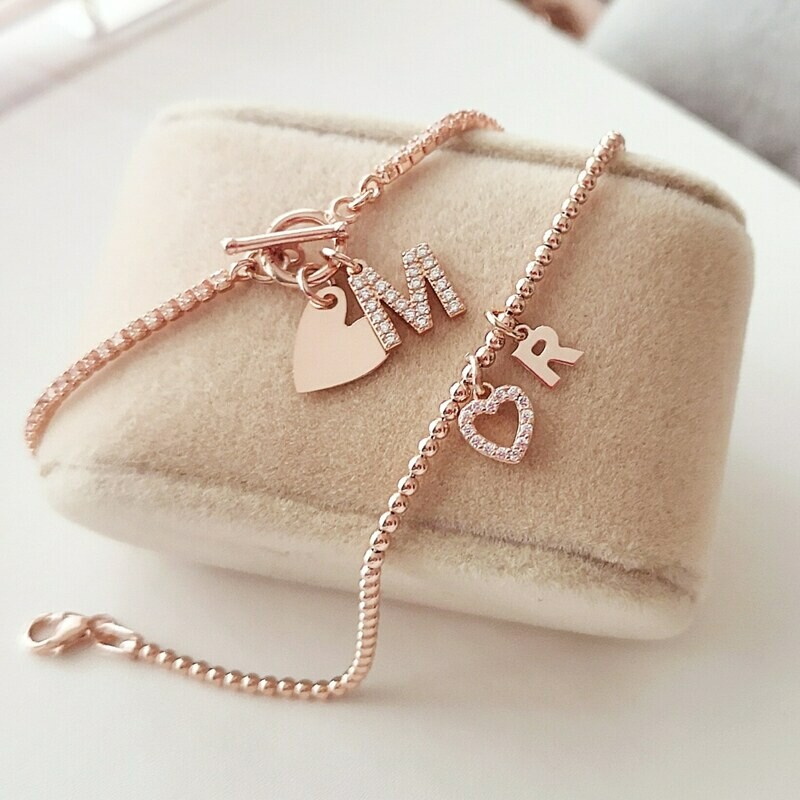 BRACCIALE CUORE E LETTERA