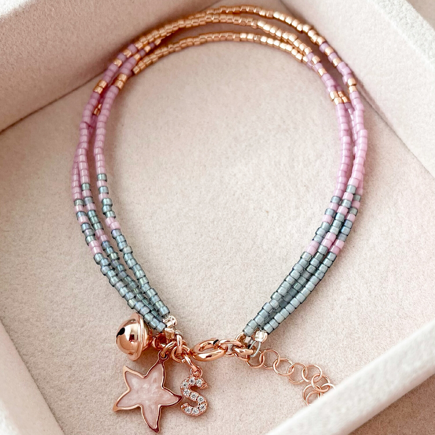 BRACCIALE TRE FILI E STELLA MARINA