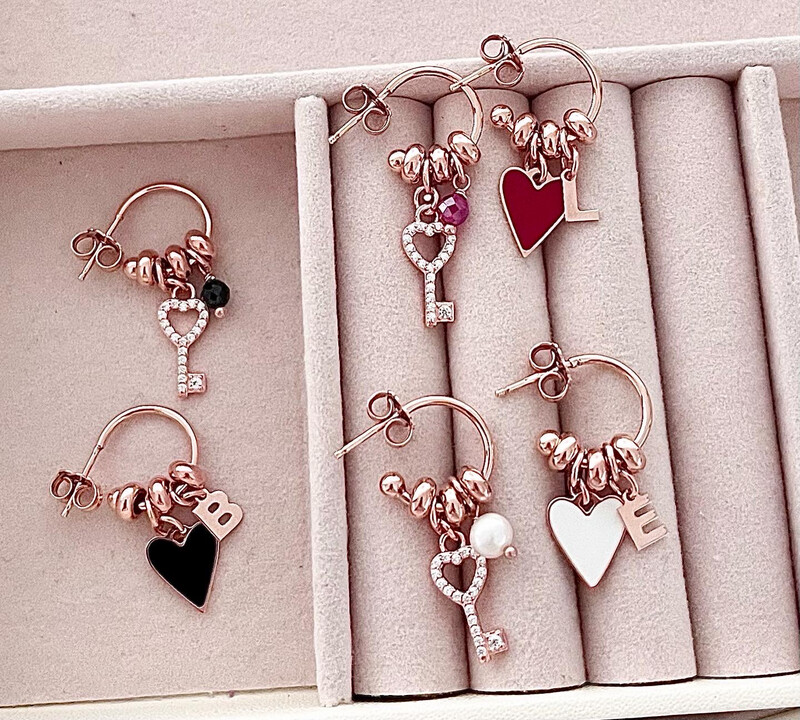ORECCHINI CUORE E CHIAVE 