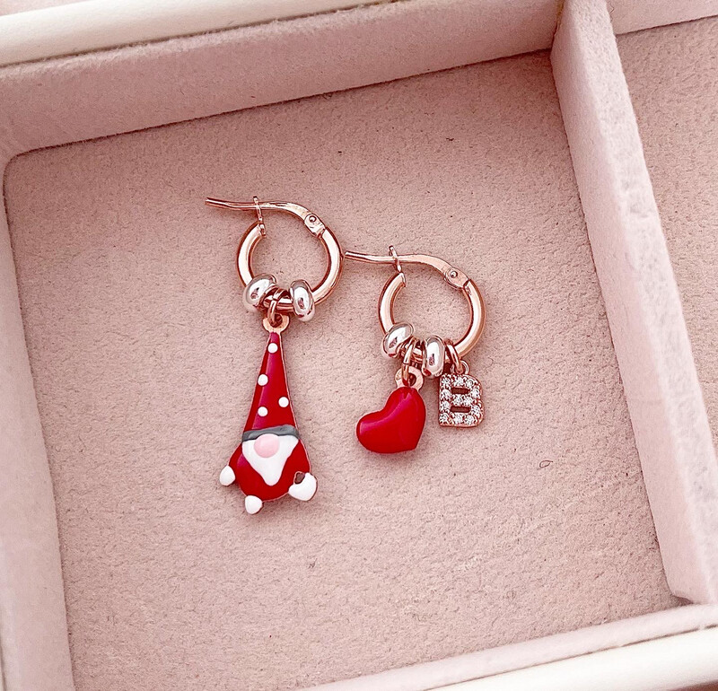 ORECCHINI GNOMO E CUORE