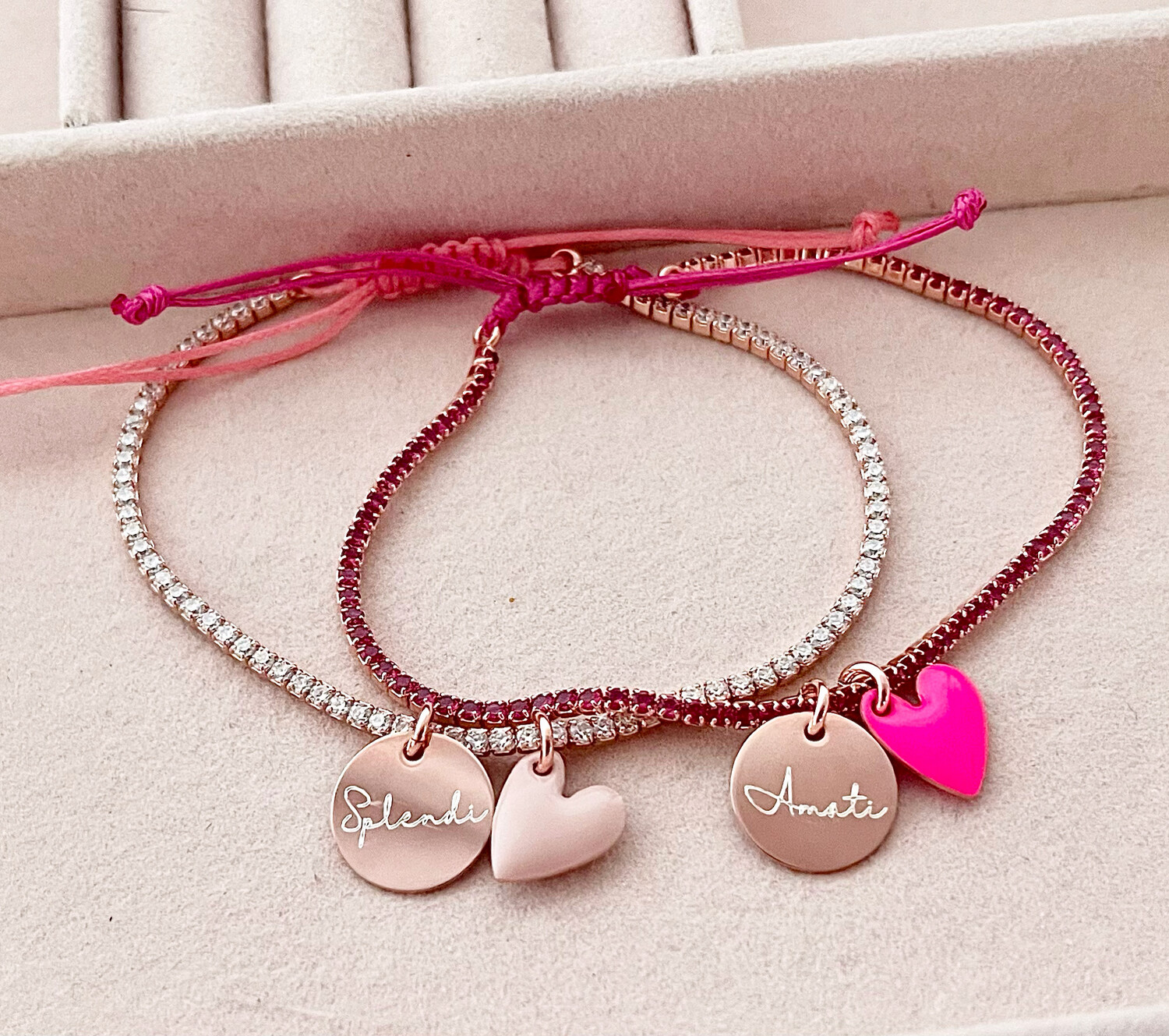 BRACCIALE TENNIS E INCISIONE