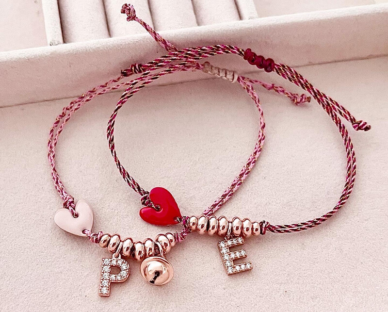 BRACCIALE CUORE E LETTERA