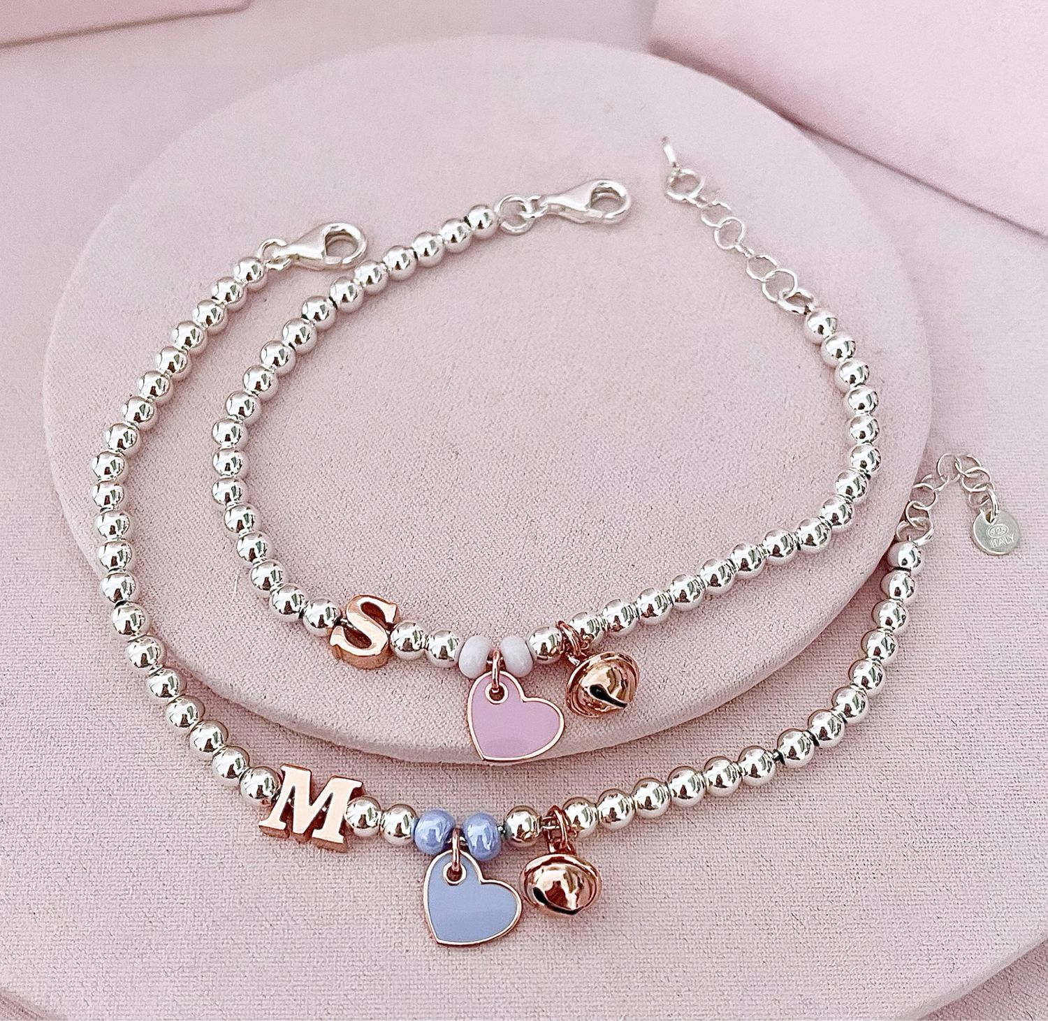 BRACCIALE LETTERA E CUORE