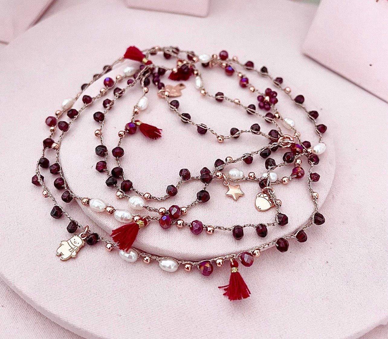 COLLANA GRANATO 110cm