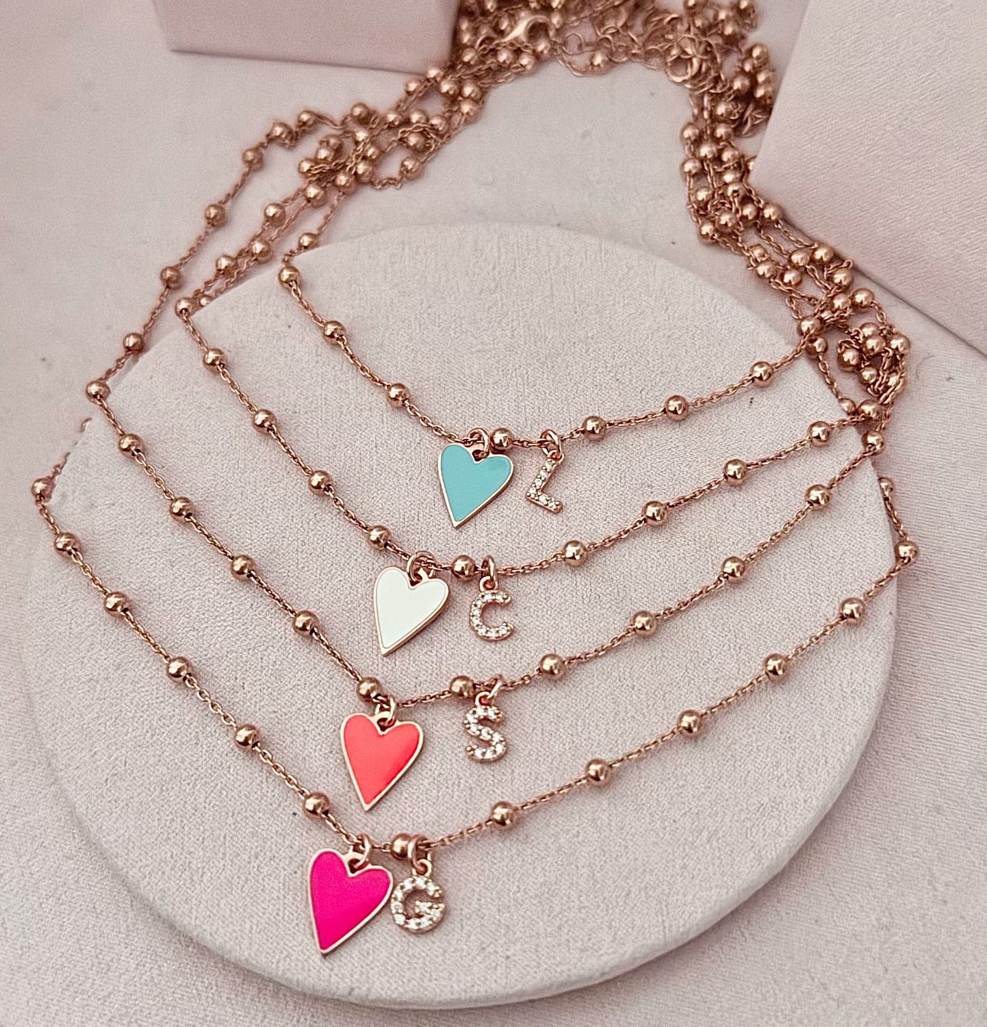 COLLANA CUORE COLORATO