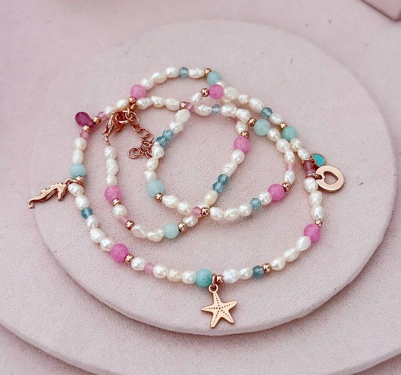 COLLANA - CAVIGLIERA PERLE DI FIUME