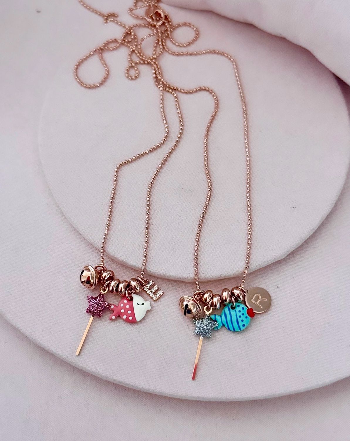 COLLANA BACCHETTA E PESCIOLINO