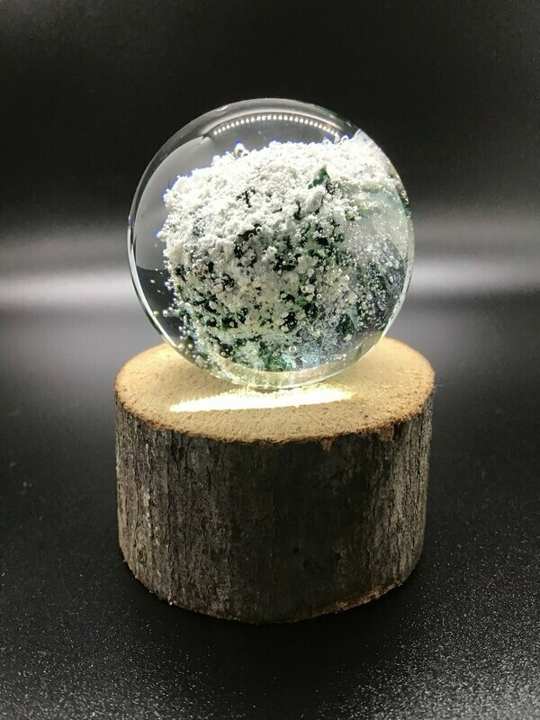 Ash Marble Memorial Glass