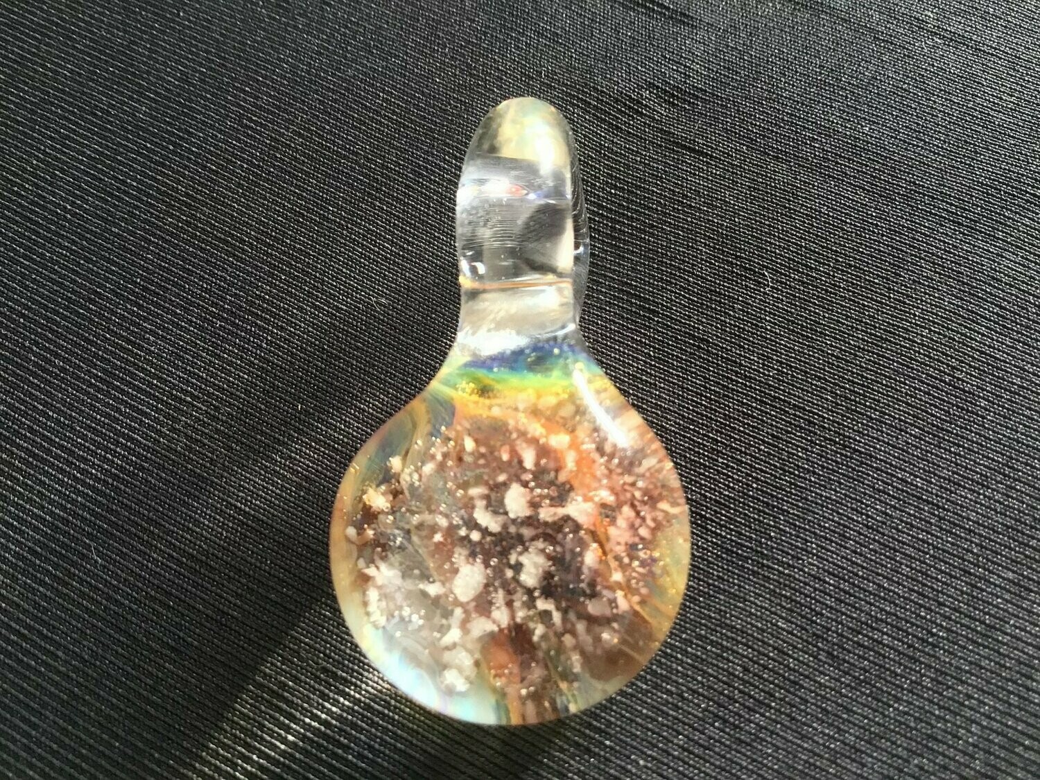 Amber Purple Memorial Hemisphere Pendant