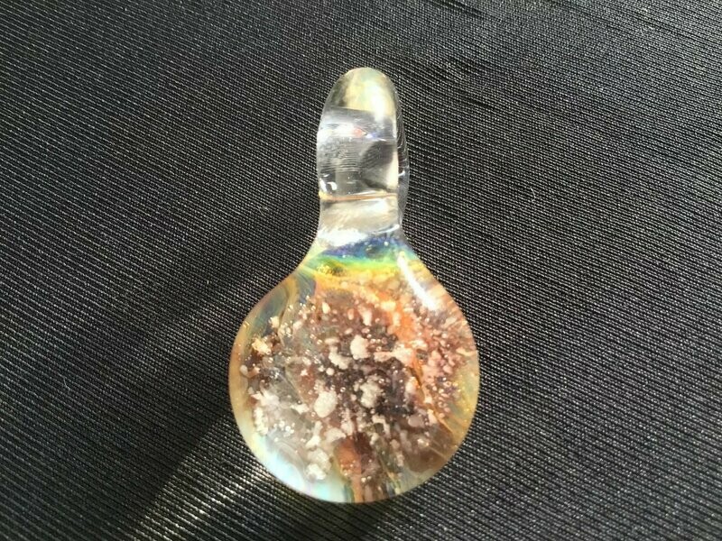 Amber Purple Memorial Hemisphere Pendant