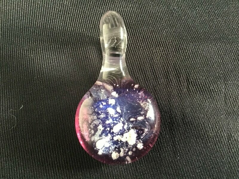 Purple Aura Memorial Hemisphere Pendant