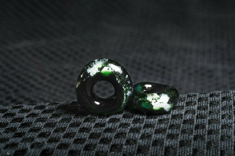 Experimental Green Memorial Ash Bead