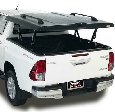 MaxCover 180 ABS Sport Lid Tonneau Cover - Toyota Hilux Double Cab: Textured Black Plastic Finish